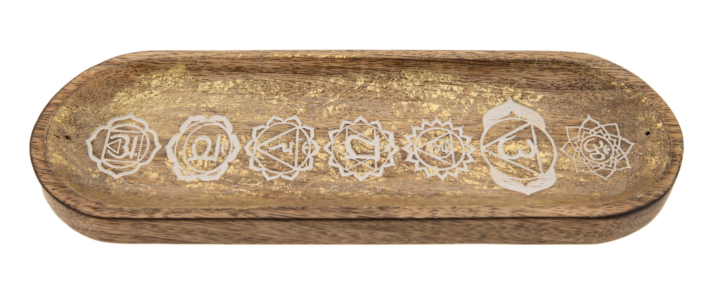 Chakra Räucherstäbchenhalter Goldverzierungen extra breit