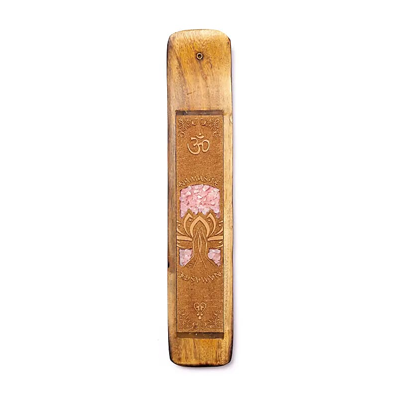 Räucherstäbchenhalter Rosenquarz Namaste