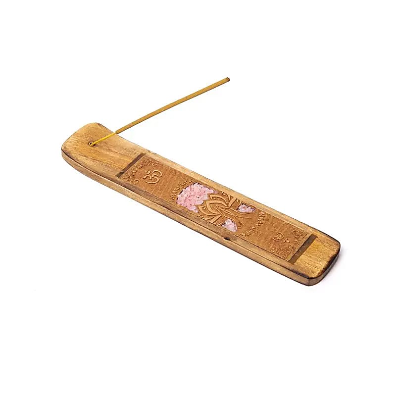 Räucherstäbchenhalter Rosenquarz Namaste